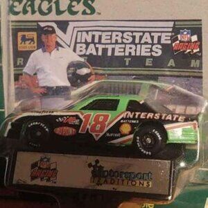 Vintage NFL Philadelphia Eagles Interstate Batteries Nascar Die Cast Car  Car